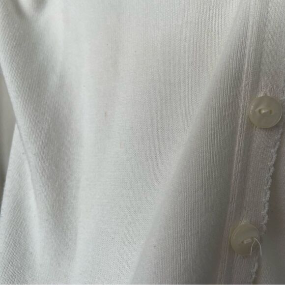 [xs/s] GAP Women’s White Ribbed Knit 100% Cotton Button Down 90s Baby Cardigan - Picture 9 of 15